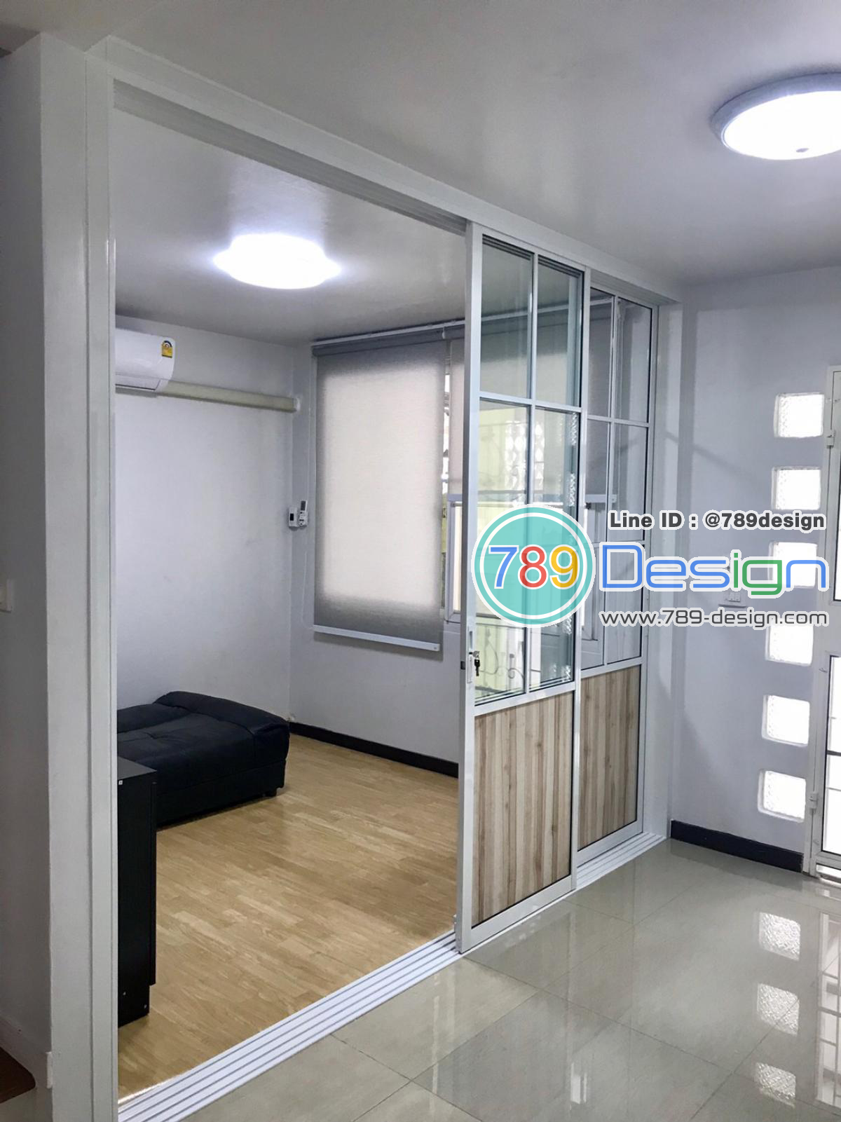 บานเลื่อนซ้อน4บานอิสระเสริมเส้นคาดกรุด้วยแผ่นไม้ บานเลื่อนซ้อน4บานอิสระเสริมเส้นคาดกรุด้วยแผ่นไม้