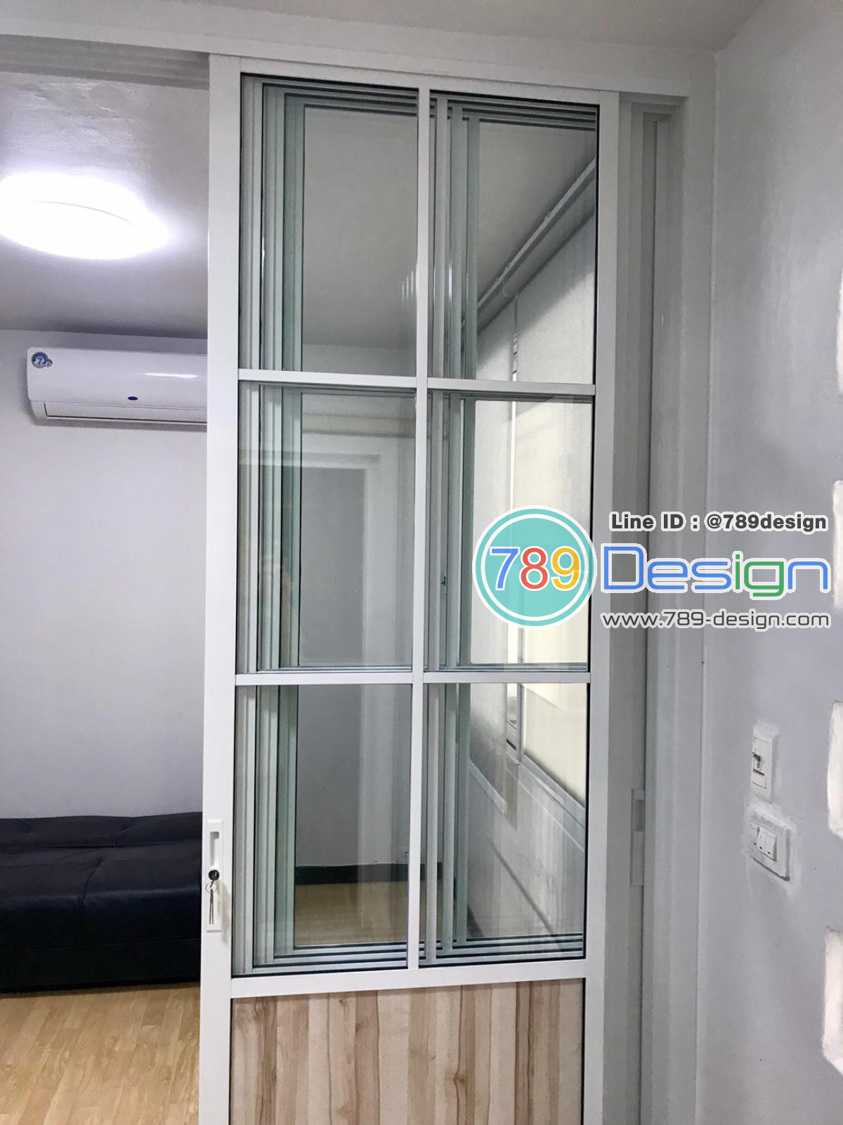 บานเลื่อนซ้อน4บานอิสระเสริมเส้นคาดกรุด้วยแผ่นไม้ บานเลื่อนซ้อน4บานอิสระเสริมเส้นคาดกรุด้วยแผ่นไม้