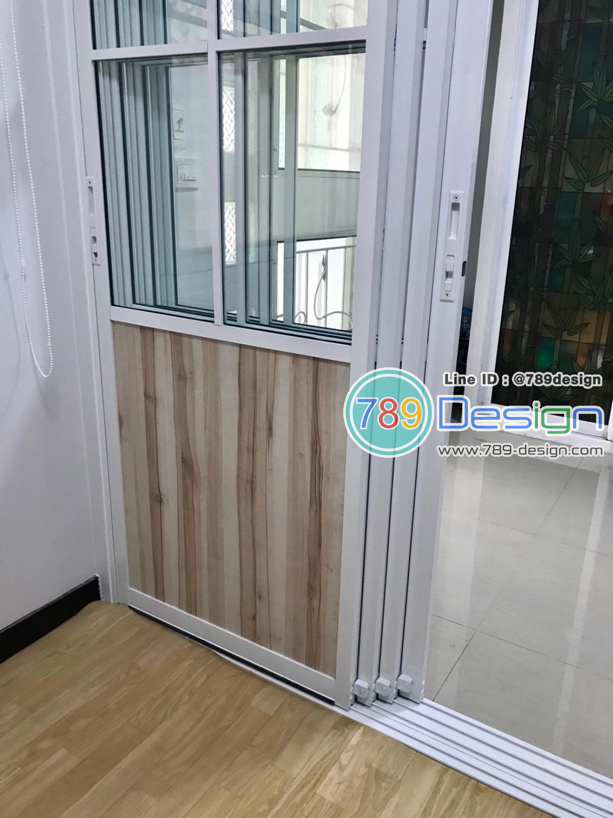 บานเลื่อนซ้อน4บานอิสระเสริมเส้นคาดกรุด้วยแผ่นไม้ บานเลื่อนซ้อน4บานอิสระเสริมเส้นคาดกรุด้วยแผ่นไม้