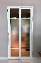 บานPC DOOR 2บาน กระจกฝ้า+กระจกใส่